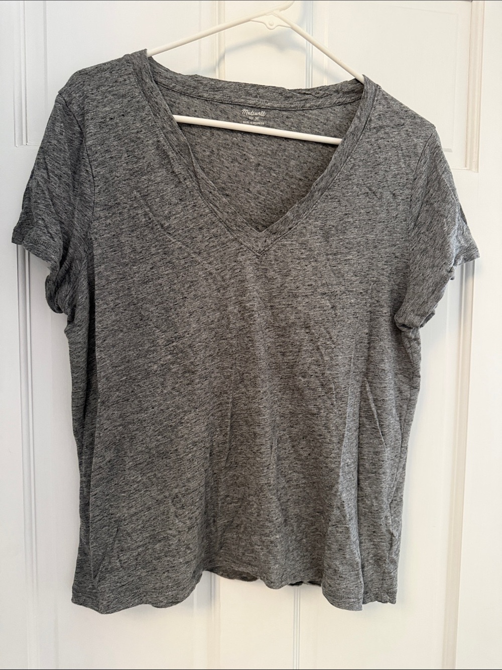 Madewell Heather Gray V-Neck Short Sleeve Tee